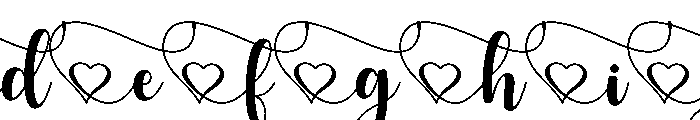 Emily Joseph Font - Tail Heart Font UPPERCASE