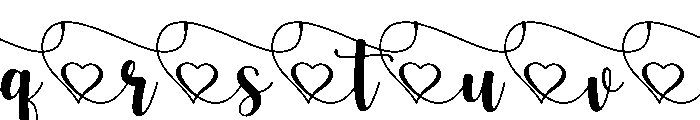 Emily Joseph Font - Tail Heart Font UPPERCASE