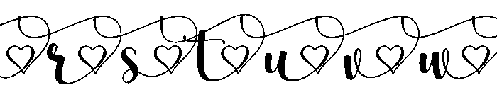 Emily Joseph Font - Tail Heart Font LOWERCASE