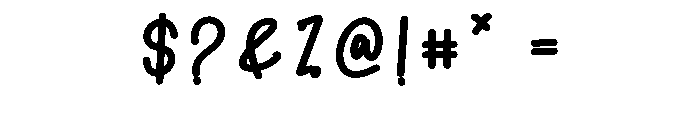 Emilya Birthday Font OTHER CHARS