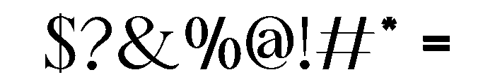 Eminara Regular Font OTHER CHARS