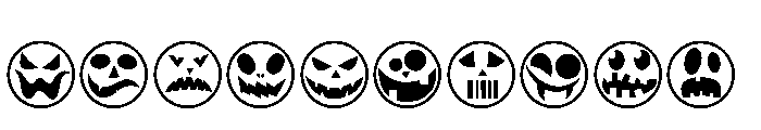 Emoji Face Halloween Font OTHER CHARS