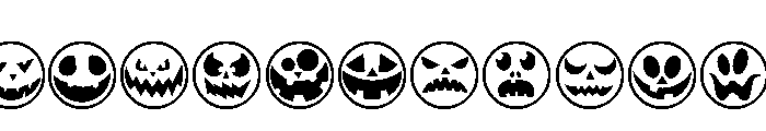 Emoji Face Halloween Font UPPERCASE