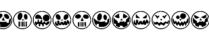 Emoji Face Halloween Font UPPERCASE