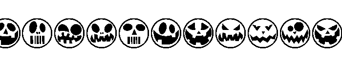 Emoji Face Halloween Font LOWERCASE