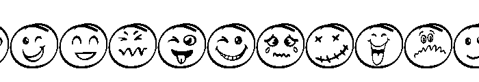 Emoji sticker Font UPPERCASE