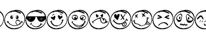 Emoji sticker Font UPPERCASE