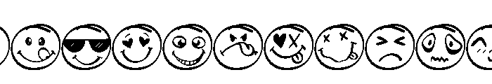 Emoji sticker Font LOWERCASE