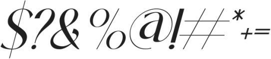 EMOTIONAL FREEDOM ITALIC otf (400) Font OTHER CHARS