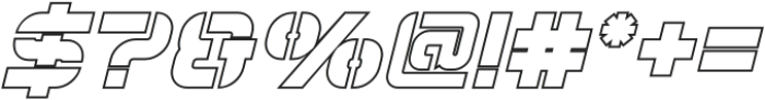 EMOTIQ Stencil Outline Slant Bold otf (700) Font OTHER CHARS