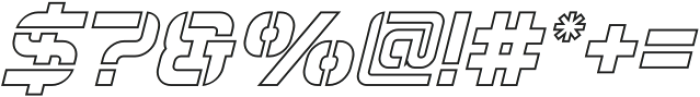 EMOTIQ Stencil Outline Slant otf (400) Font OTHER CHARS