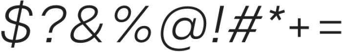 Em One Book Italic otf (400) Font OTHER CHARS