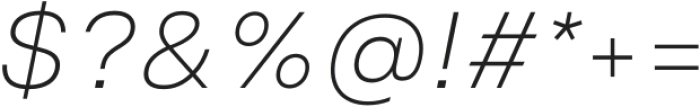 Em One Light Italic otf (300) Font OTHER CHARS