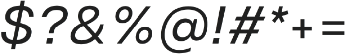 Em One Regular Italic otf (400) Font OTHER CHARS