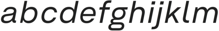 Em One Regular Italic otf (400) Font LOWERCASE