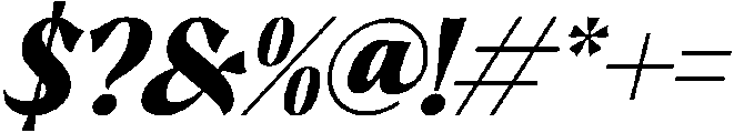 Embrace Kierdy Italic otf (400) Font OTHER CHARS