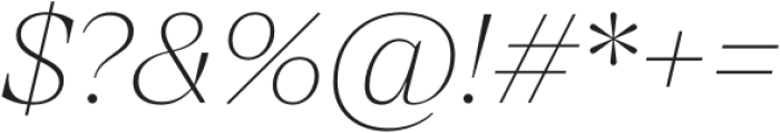 Emilio Thin Italic otf (100) Font OTHER CHARS