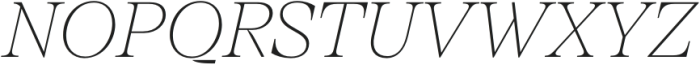 Emilio Thin Italic otf (100) Font UPPERCASE