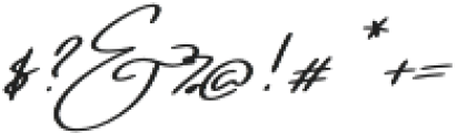 Emmylou Signature Bold X Sl otf (700) Font OTHER CHARS