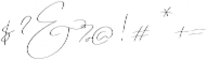 Emmylou Signature Thin Sl otf (100) Font OTHER CHARS