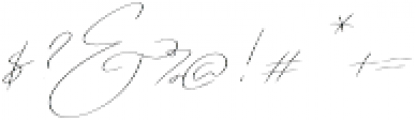 Emmylou Signature Thin X Sl otf (100) Font OTHER CHARS