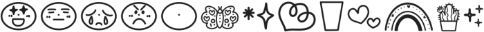 Emoji Doodle Regular otf (400) Font LOWERCASE