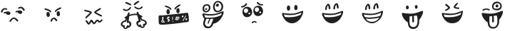 Emoji Emotions Faces otf (400) Font UPPERCASE