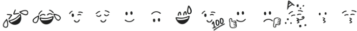 Emoji Emotions Faces otf (400) Font LOWERCASE