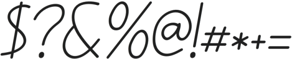 Emone Italic otf (400) Font OTHER CHARS