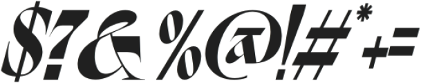 Emotional Restraint Bold Italic otf (700) Font OTHER CHARS