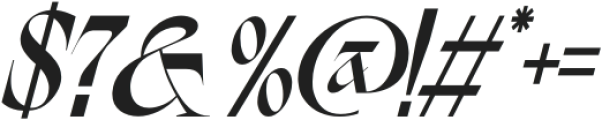 Emotional Restraint Regular Italic otf (400) Font OTHER CHARS