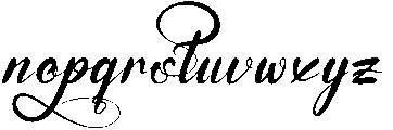 Emotionally Calligraphy Regular otf (400) Font LOWERCASE