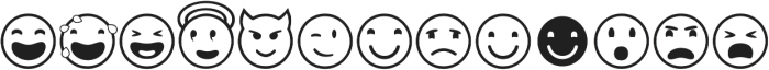 Emotions Icons IDT otf (400) Font LOWERCASE
