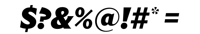 Empirica Black Italic Font OTHER CHARS