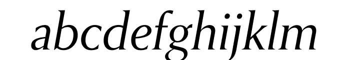 Empirica Light Italic Font LOWERCASE