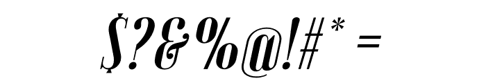 Emberly Bold Narrow Italic Font OTHER CHARS