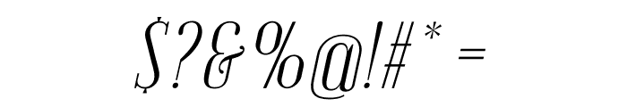 Emberly Light Italic Font OTHER CHARS