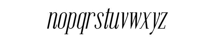 Emberly Light Narrow Italic Font LOWERCASE