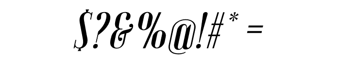 Emberly Semi Bold Narrow Italic Font OTHER CHARS