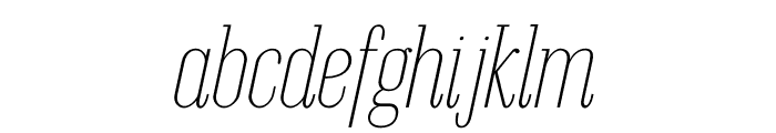 Emberly Thin Italic Font LOWERCASE