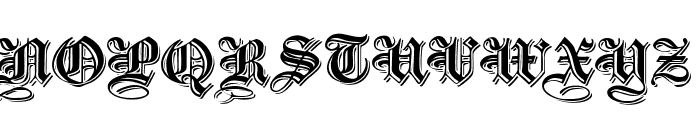 Embossed Black Wide Font UPPERCASE