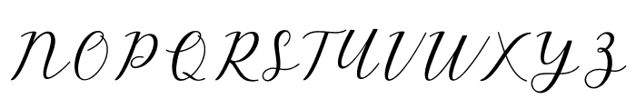EmeleyScript-Italic Font UPPERCASE