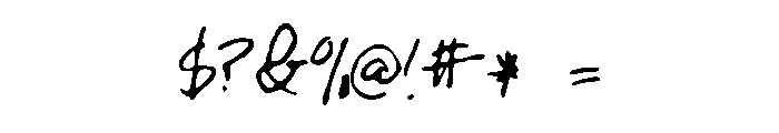 EmileeHandwriting Font OTHER CHARS