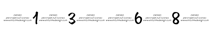 Emily Lime Brush DEMO Font OTHER CHARS