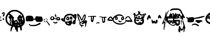 Emoticon Code Font UPPERCASE
