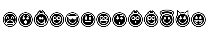 Emoticons Outline Font LOWERCASE