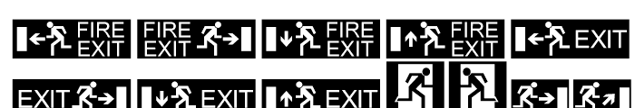 Emergency workplace signs Regular Font UPPERCASE