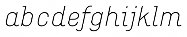 Empirical Light Italic Font LOWERCASE