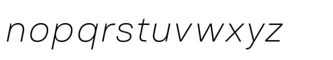 Em One Light Italic Font LOWERCASE