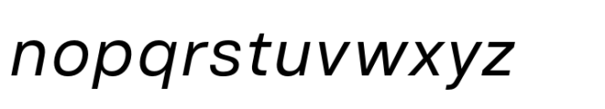 Em One Regular Italic Font LOWERCASE